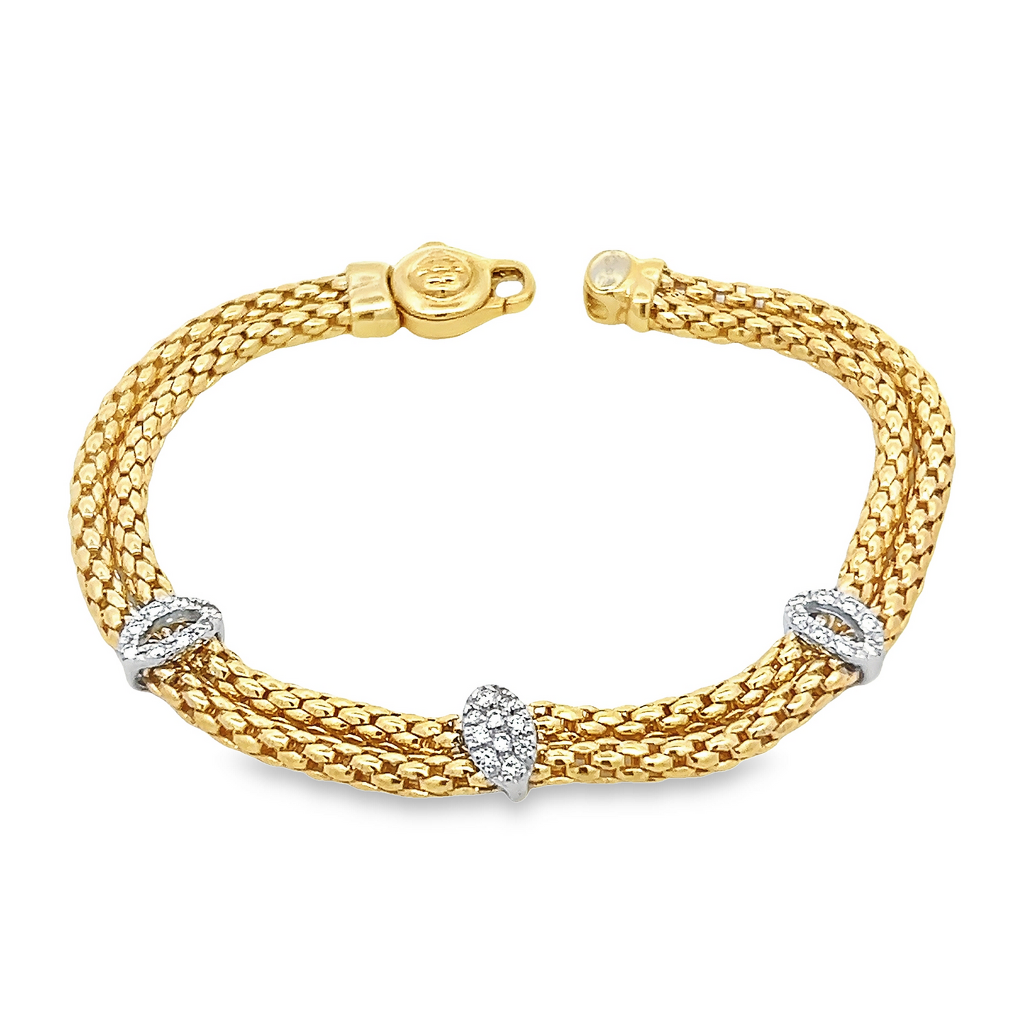 Fope Flex'it 0.25 Carat Diamond 18ct Gold Bracelet