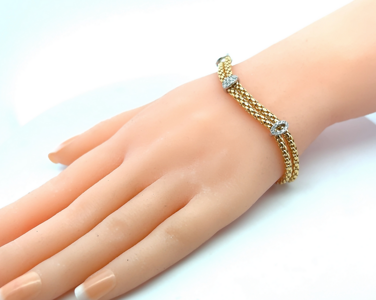 Fope Flex'it 0.25 Carat Diamond 18ct Gold Bracelet