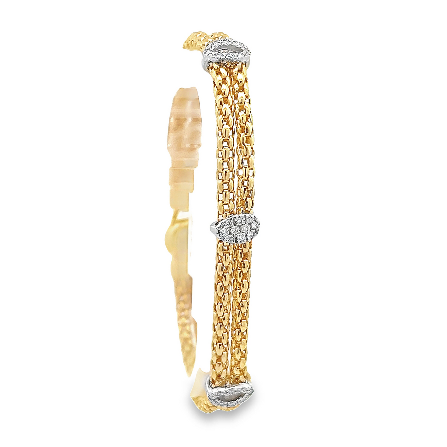Fope Flex'it 0.25 Carat Diamond 18ct Gold Bracelet