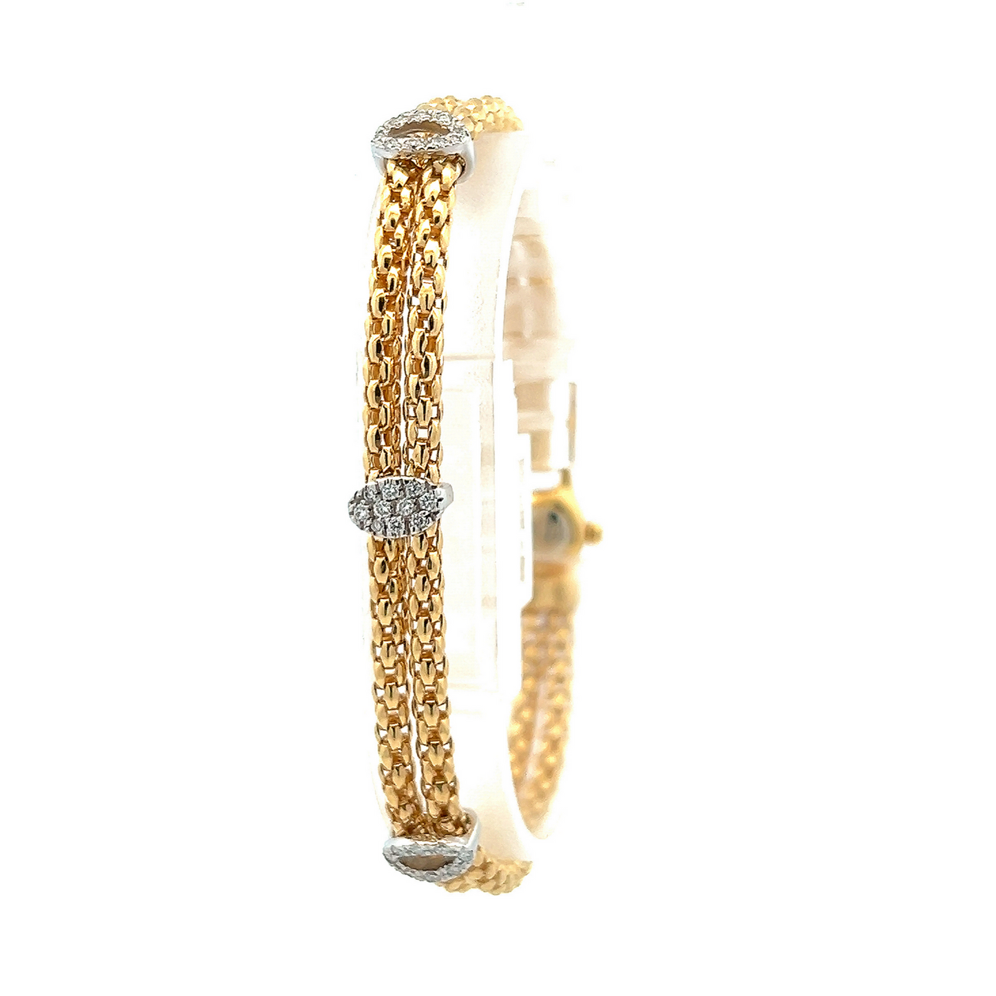 Fope Flex'it 0.25 Carat Diamond 18ct Gold Bracelet