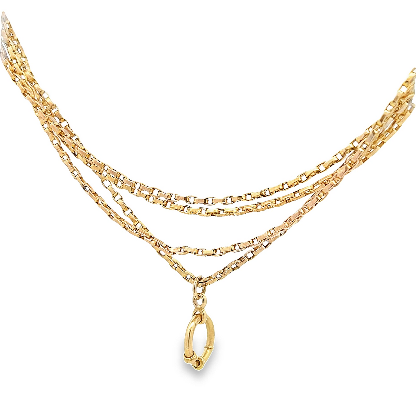 Antique Victorian 9ct Gold Oval Belcher Link Guard Chain