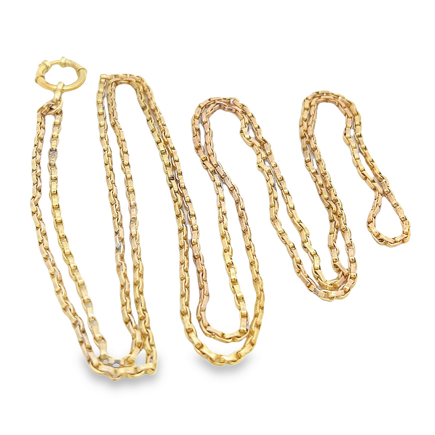 Antique Victorian 9ct Gold Oval Belcher Link Guard Chain