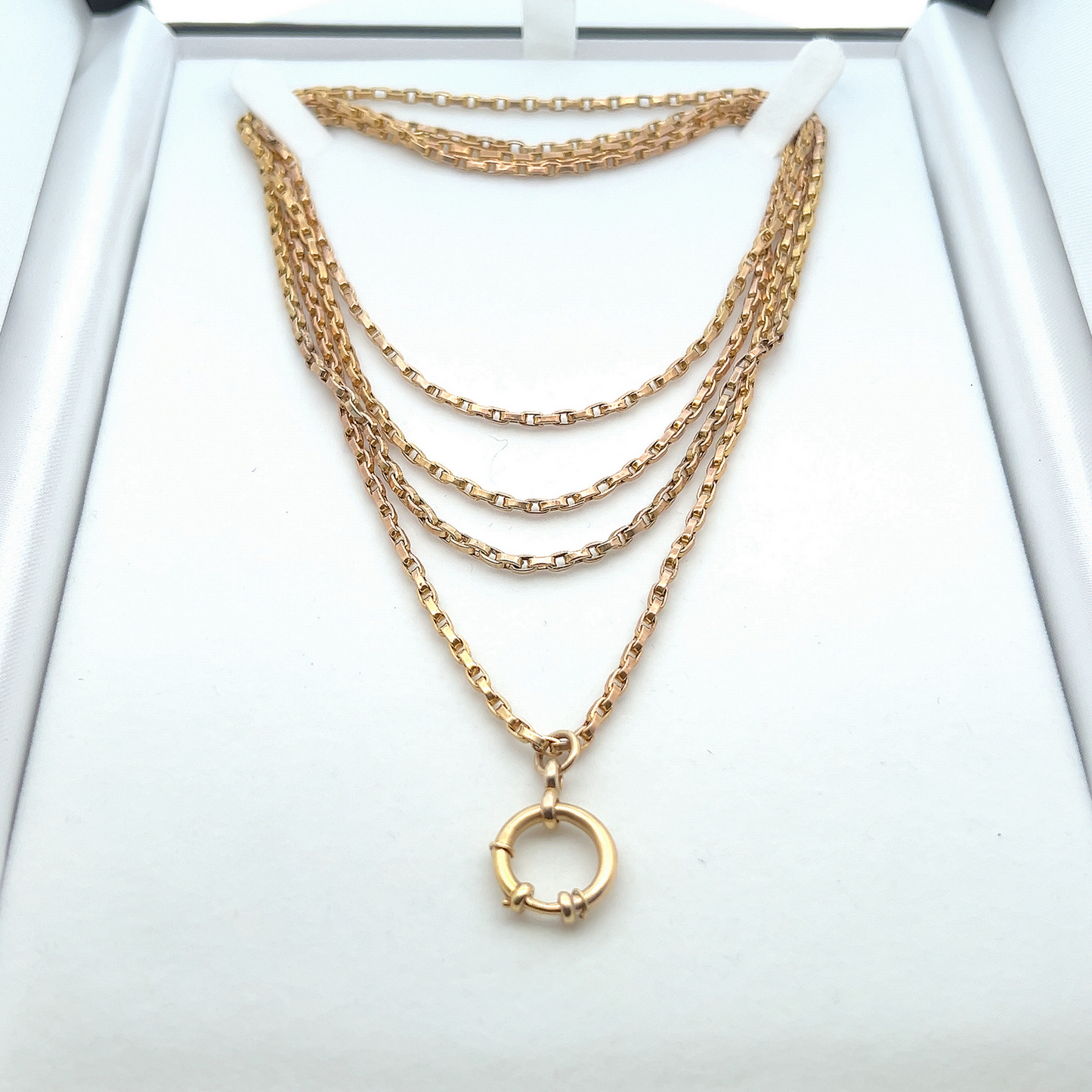 Antique Victorian 9ct Gold Oval Belcher Link Guard Chain