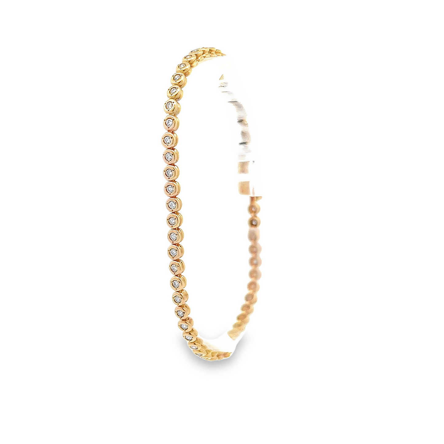 Vintage 1.00 Carat Diamond 9ct Gold Tennis Bracelet