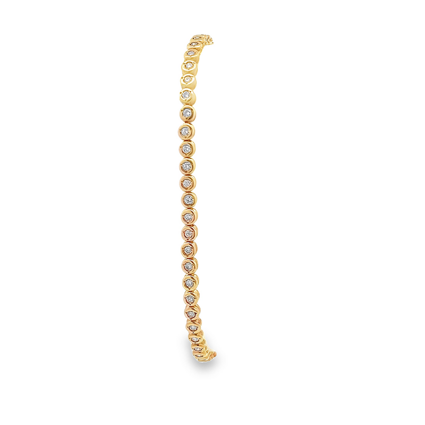 Vintage 1.00 Carat Diamond 9ct Gold Tennis Bracelet