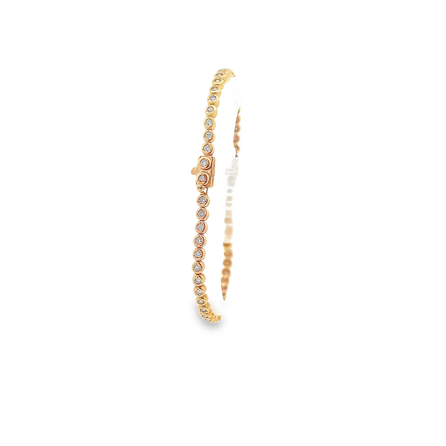 Vintage 1.00 Carat Diamond 9ct Gold Tennis Bracelet