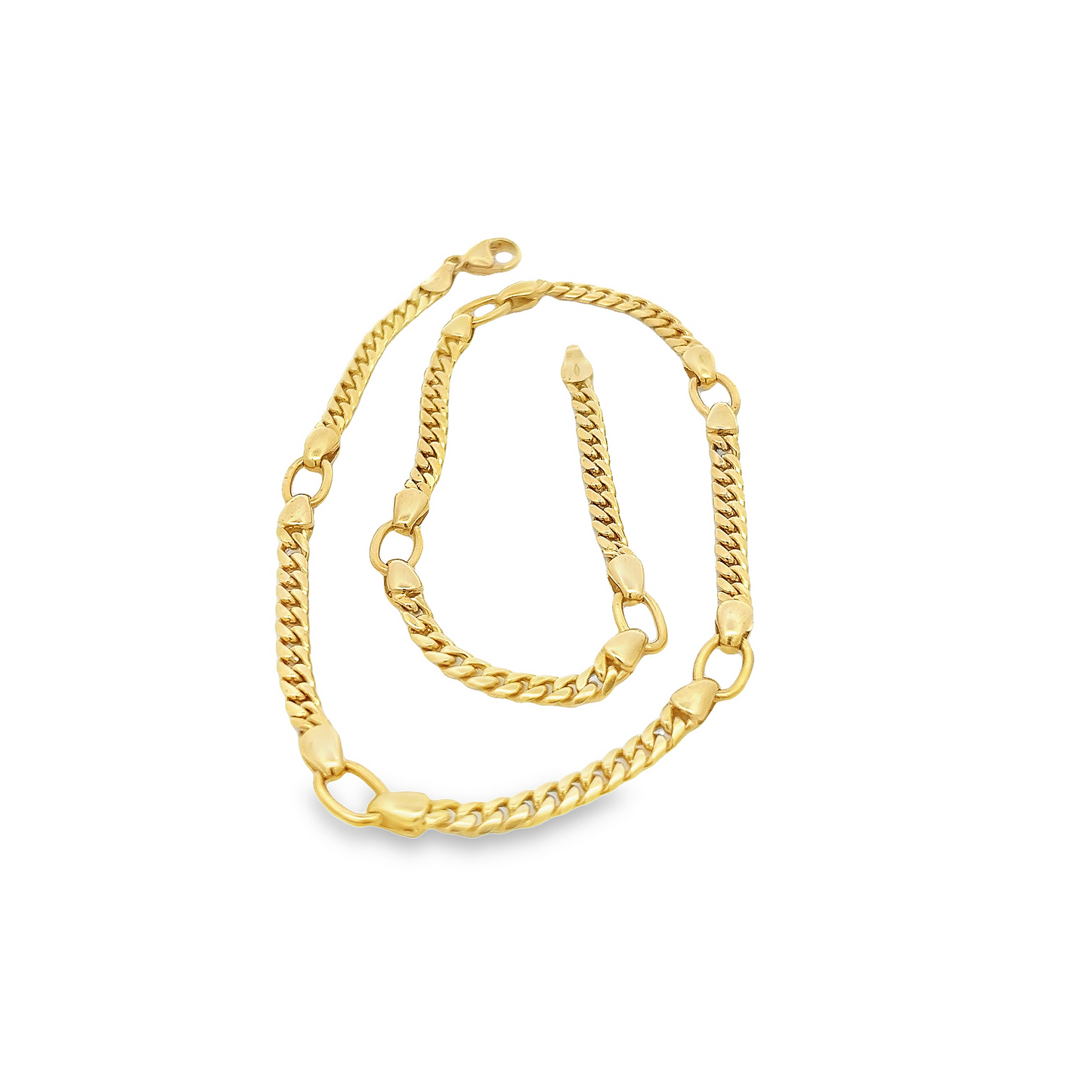 Vintage 18ct Gold Ornate Curb Link Chain/Collarette