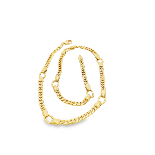 Vintage 18ct Gold Ornate Curb Link Chain/Collarette