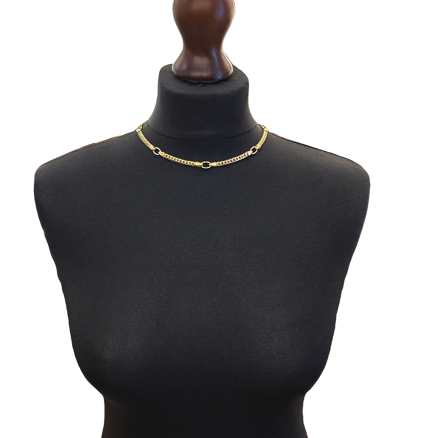 Vintage 18ct Gold Ornate Curb Link Chain/Collarette
