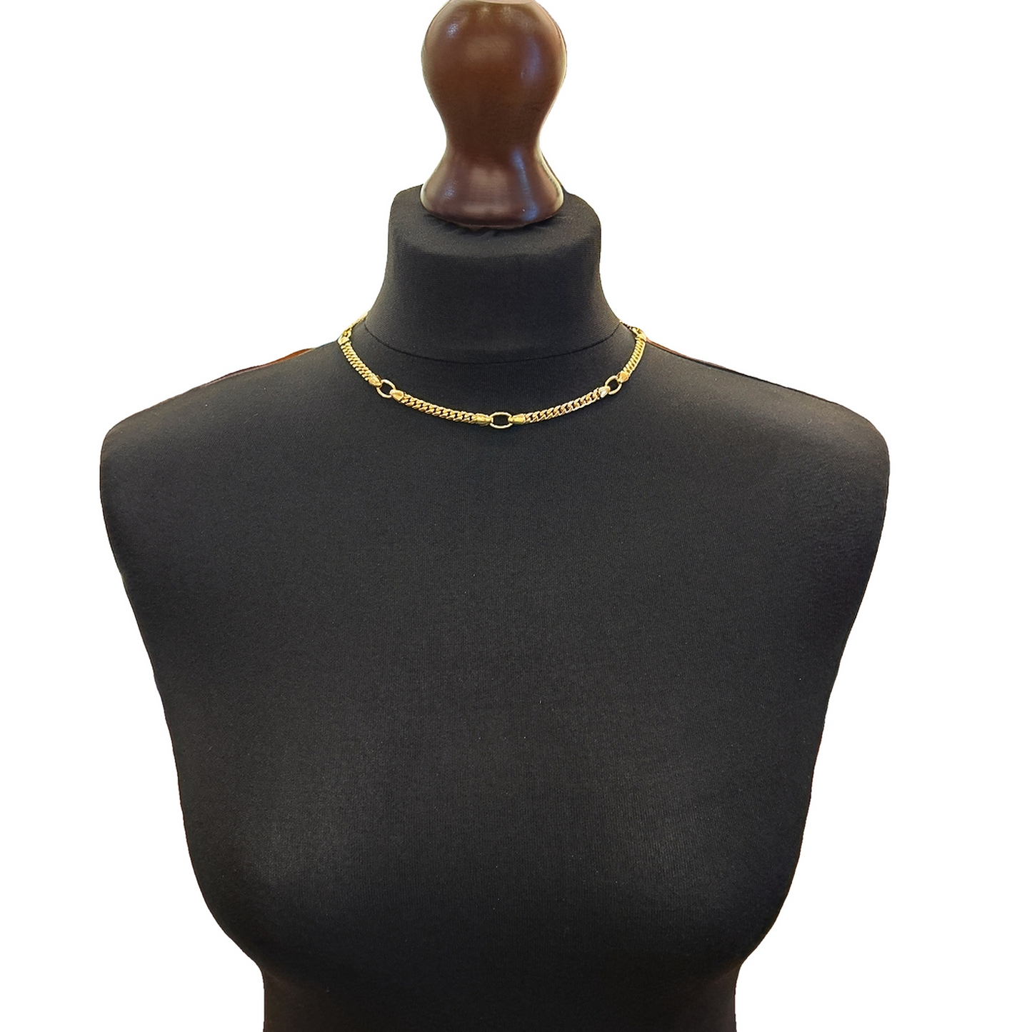Vintage 18ct Gold Ornate Curb Link Chain/Collarette