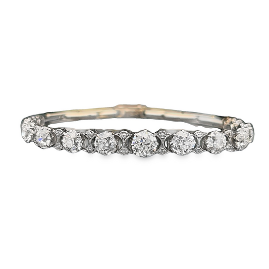 Superb Antique Edwardian Graduated Diamond Line Bracelet
