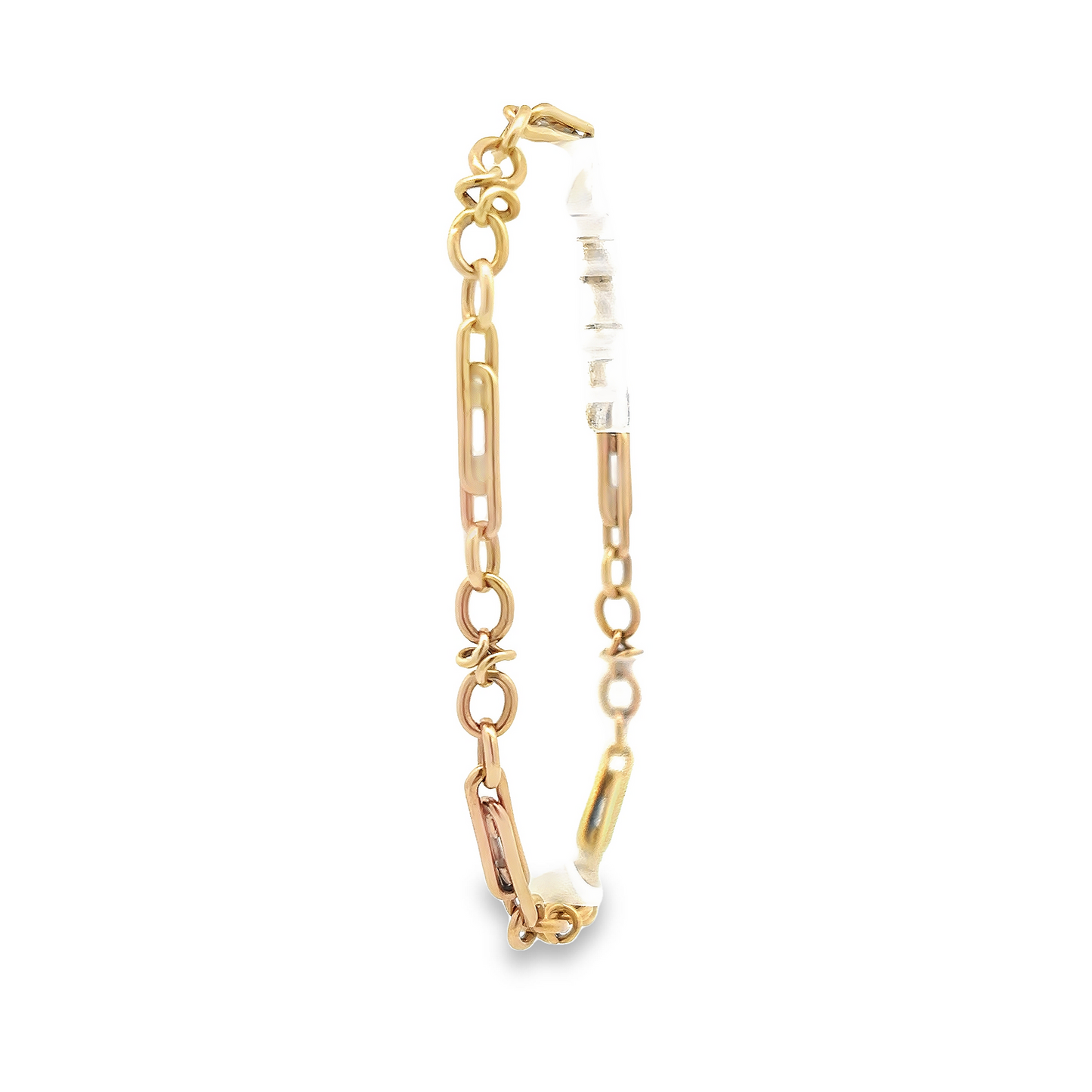 Vintage Victorian Style 9ct Gold Ornate Fetter Link Bracelet