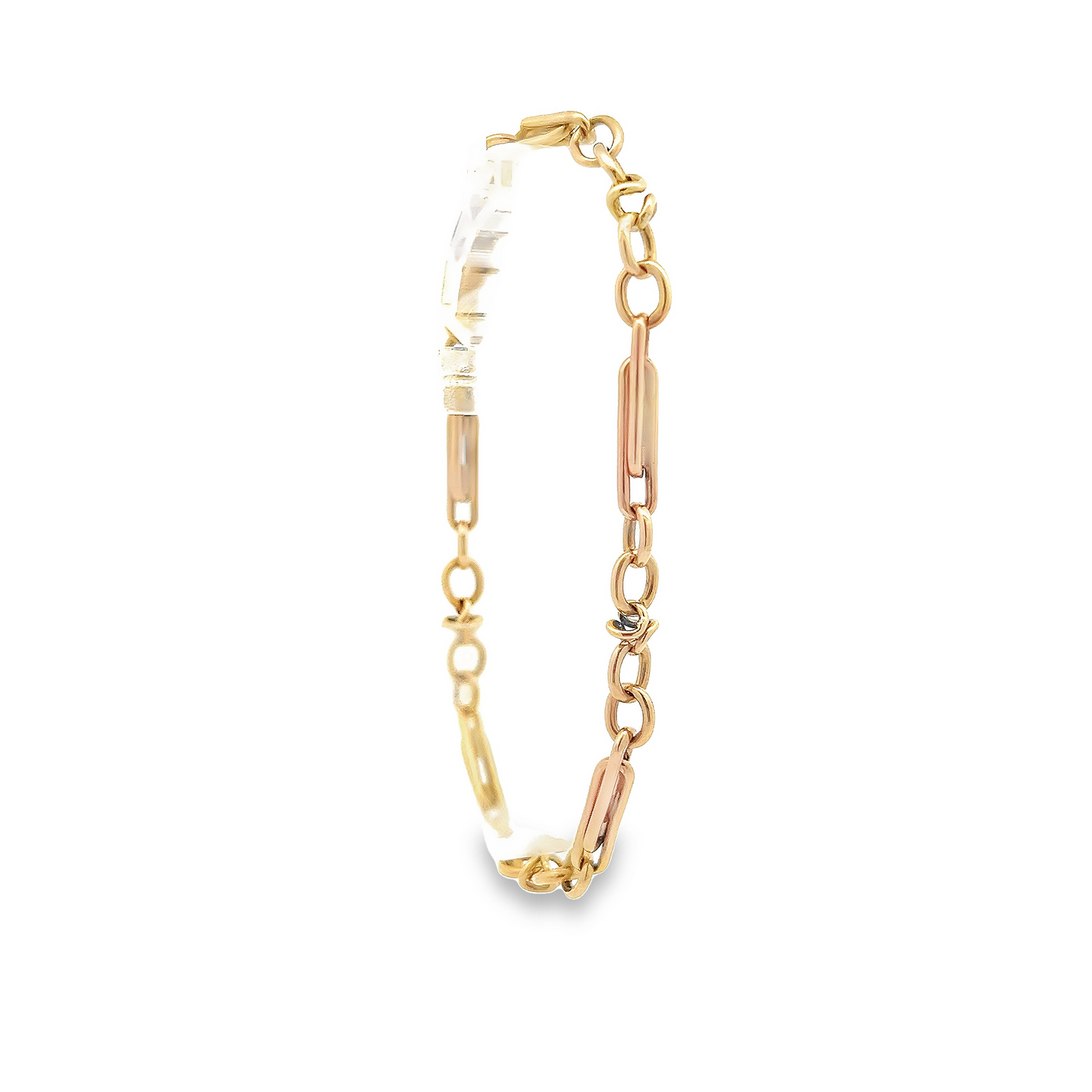 Vintage Victorian Style 9ct Gold Ornate Fetter Link Bracelet
