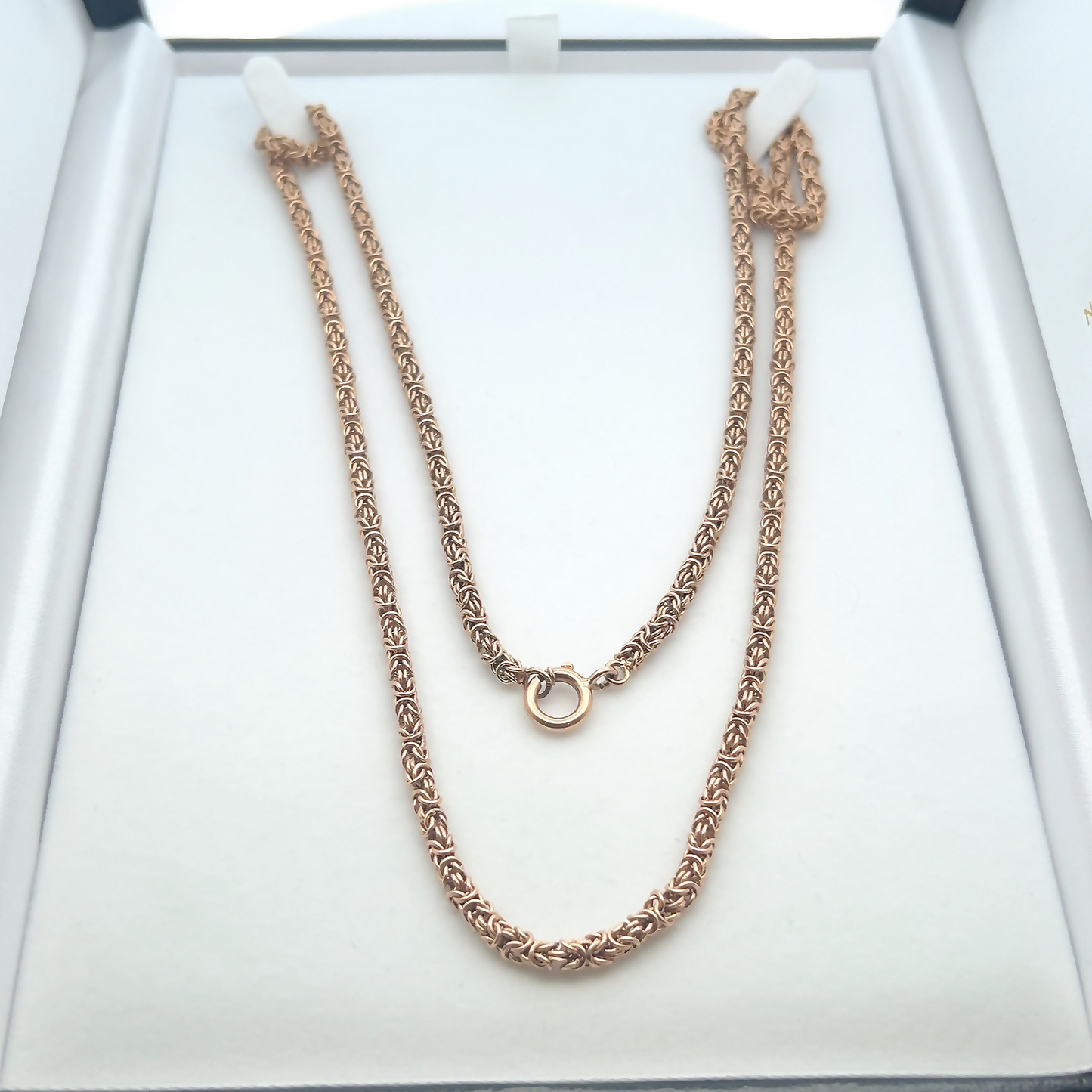 Vintage 30.45 Inches 9ct Gold Byzantine Necklace / Chain