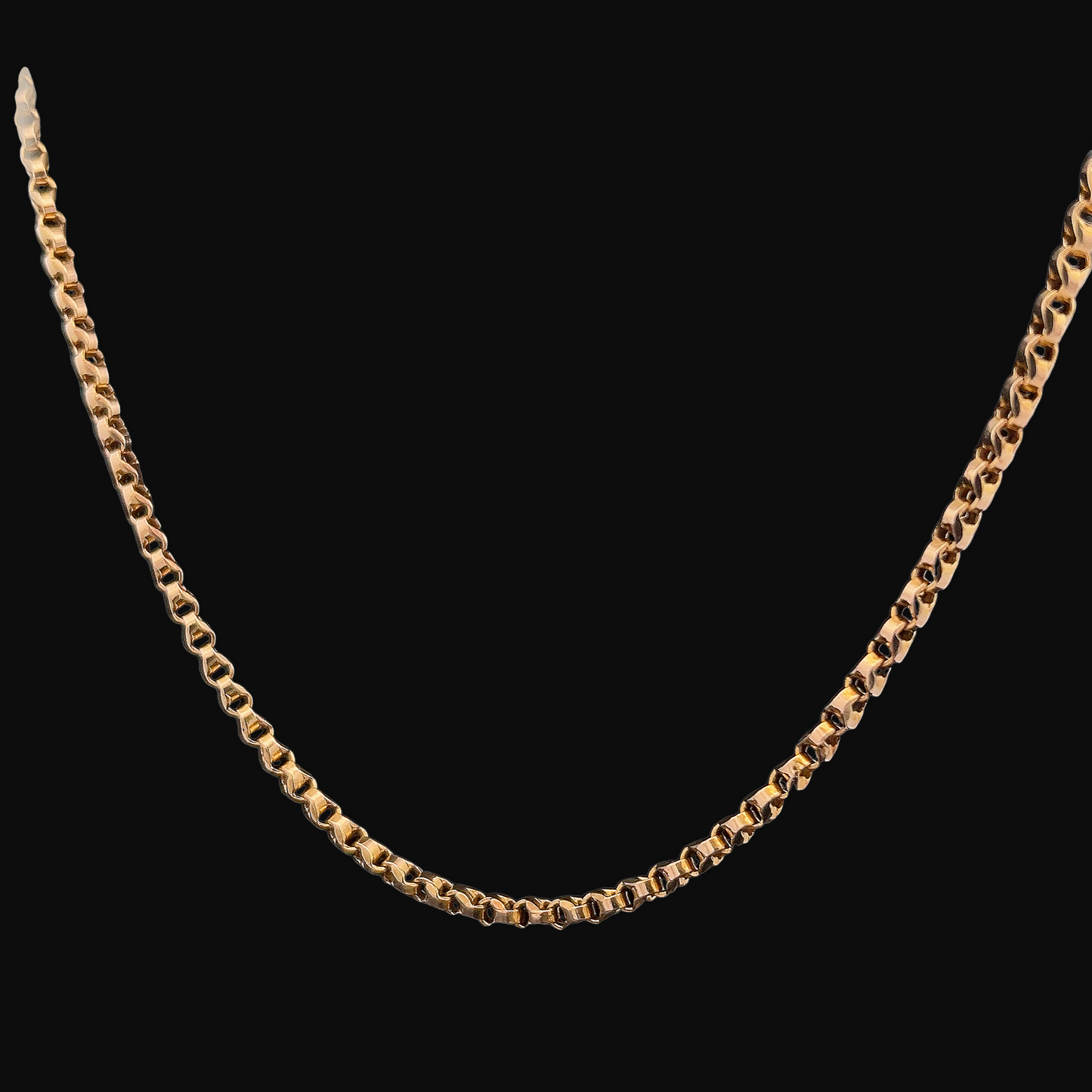 Antique Edwardian 10ct Gold Ornate Link Pendant Chain