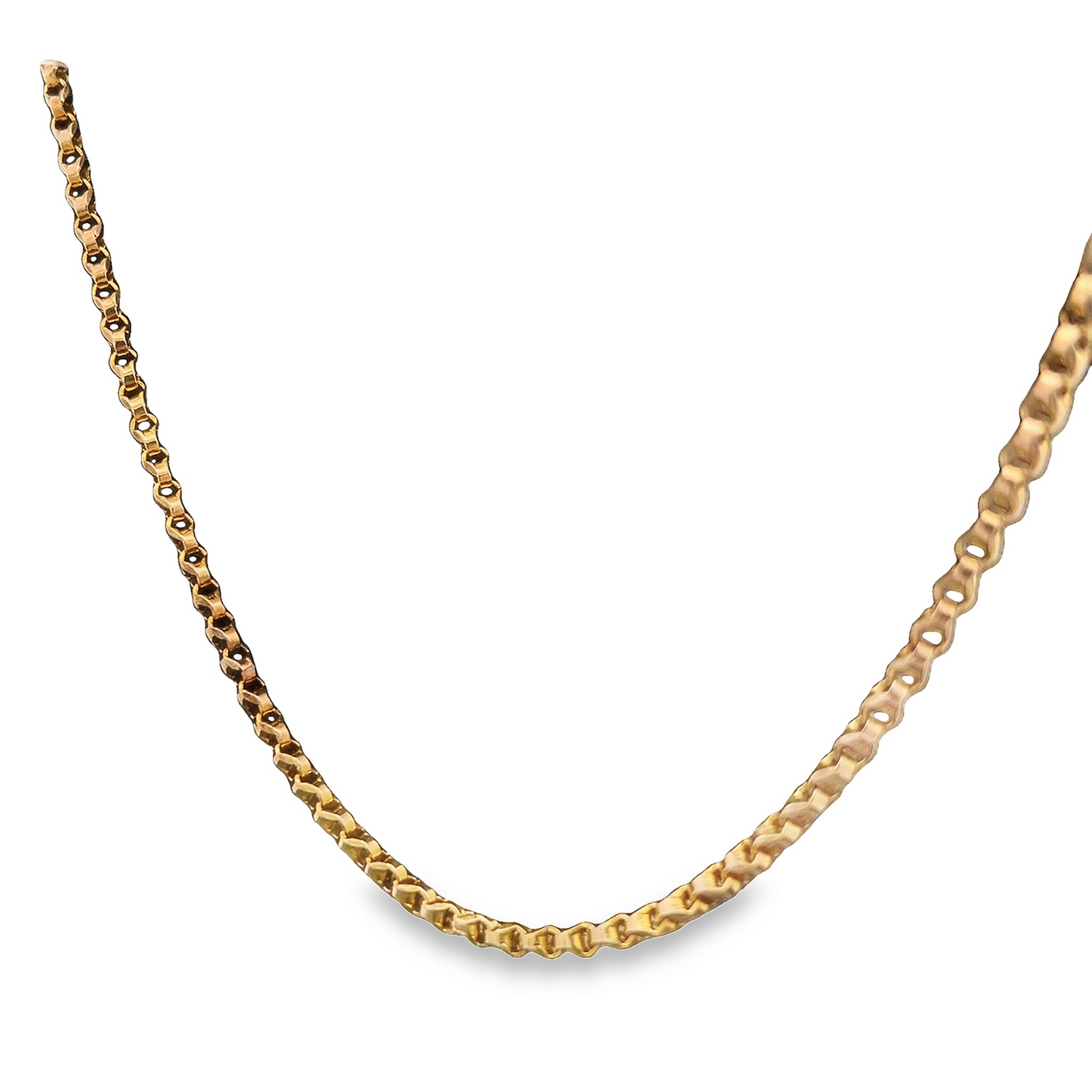 Antique Edwardian 10ct Gold Ornate Link Pendant Chain