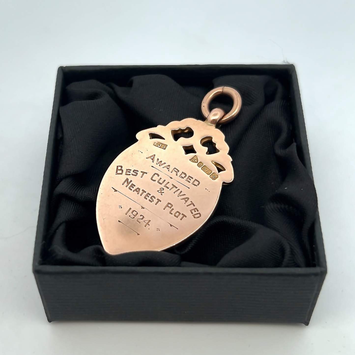 Antique Edwardian Shield 9ct Rose Gold Pendant / Fob