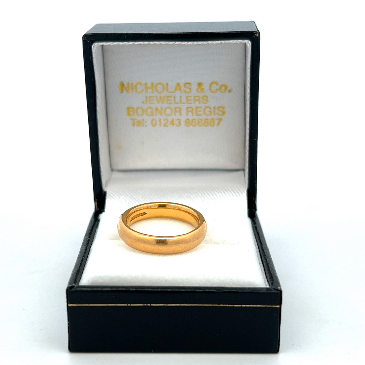 Antique 22ct Gold Heavy Court Wedding Ring Assayed in 1925