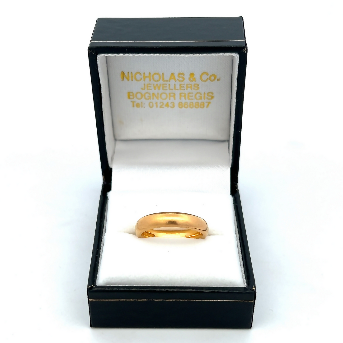 Antique 22ct Gold Heavy Court Wedding Ring Assayed in 1925