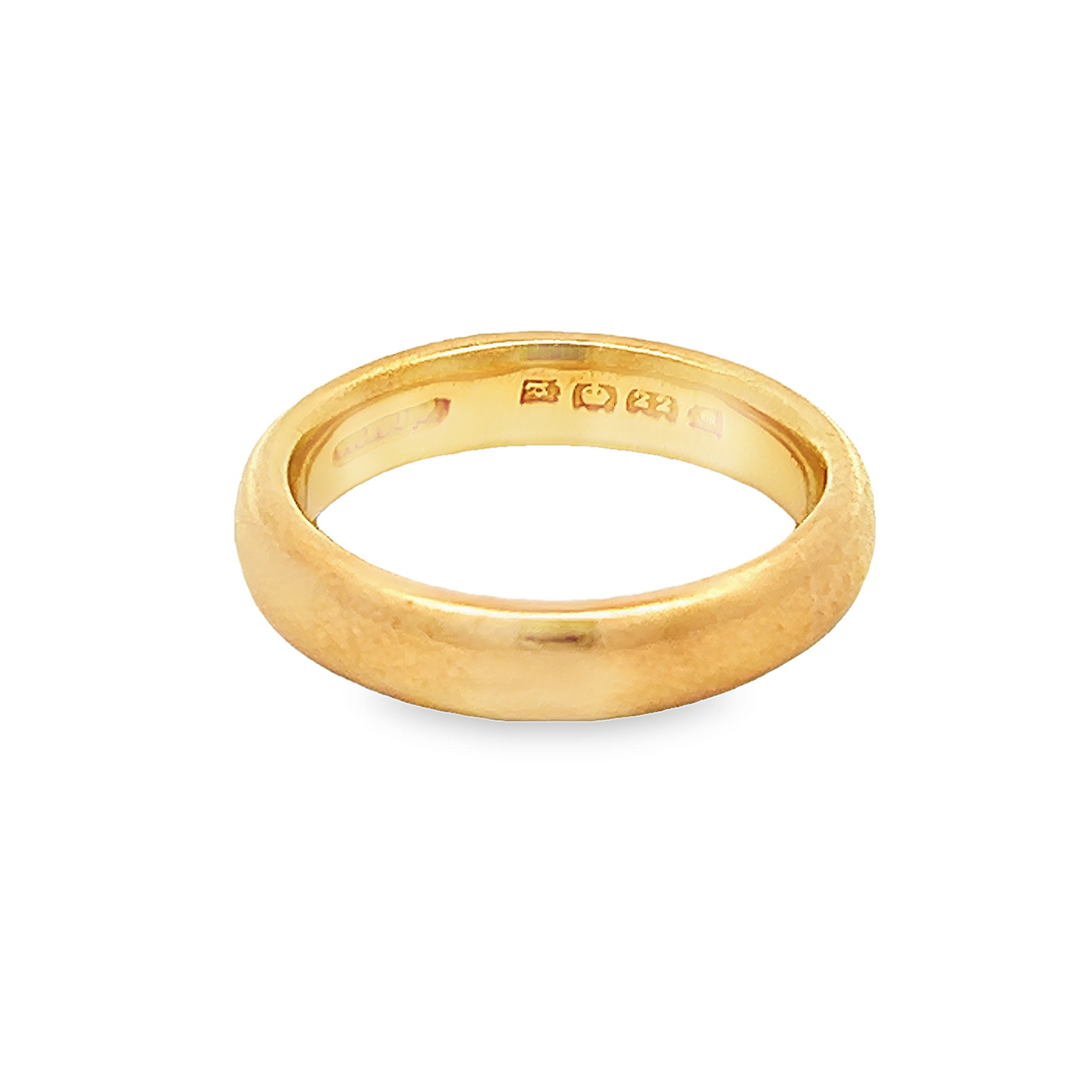 Antique 22ct Gold Heavy Court Wedding Ring Assayed in 1925