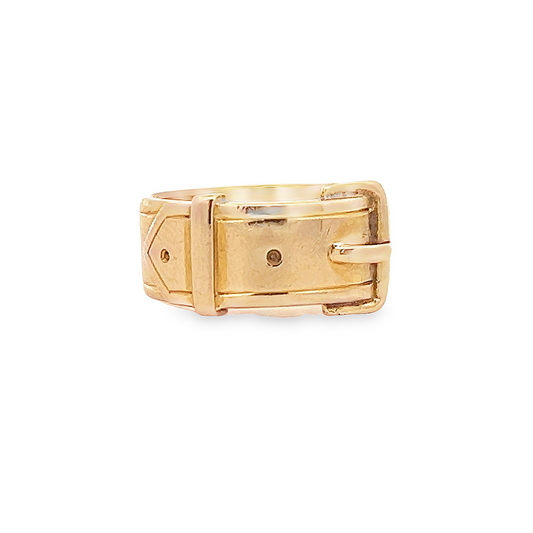 Antique Victorian 18ct Gold Buckle Ring