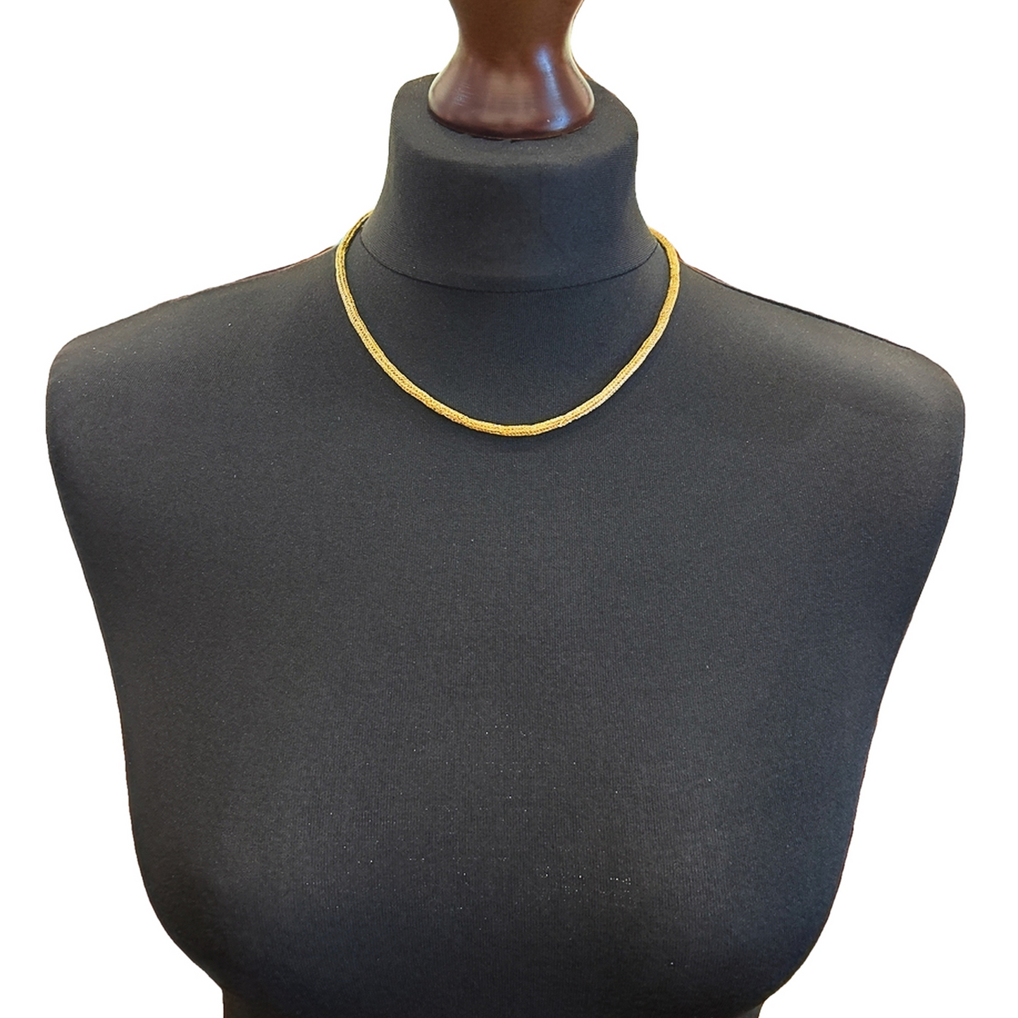 Rare Antique Victorian Etruscan Revival 15ct Gold Woven Link Necklace with Scarab Clasp