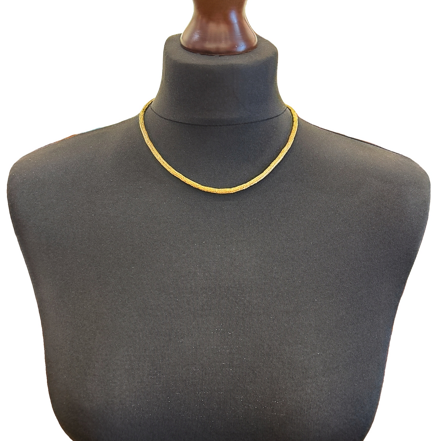 Rare Antique Victorian Etruscan Revival 15ct Gold Woven Link Necklace with Scarab Clasp