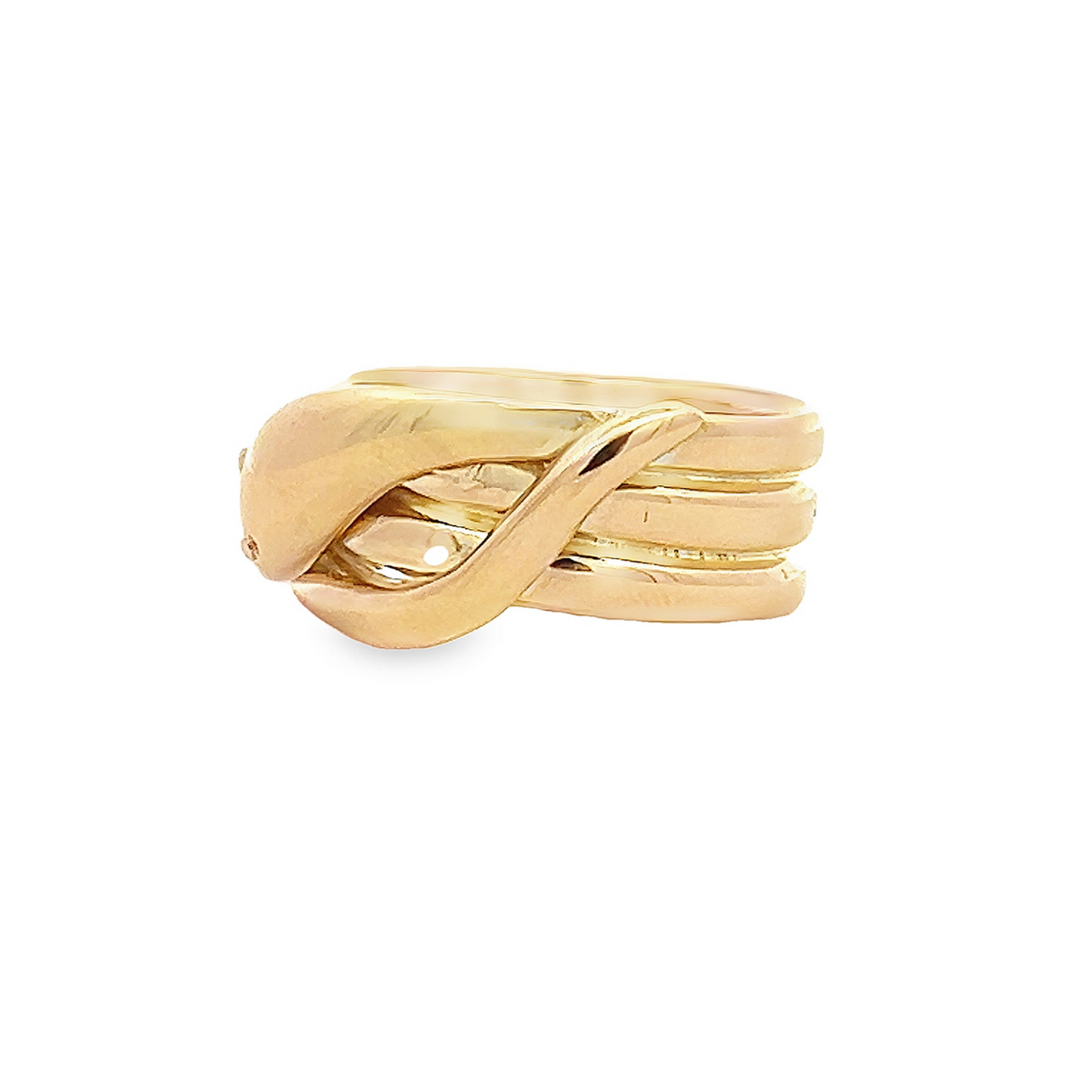 Antique Victorian 18ct Gold Wide Snake Ring