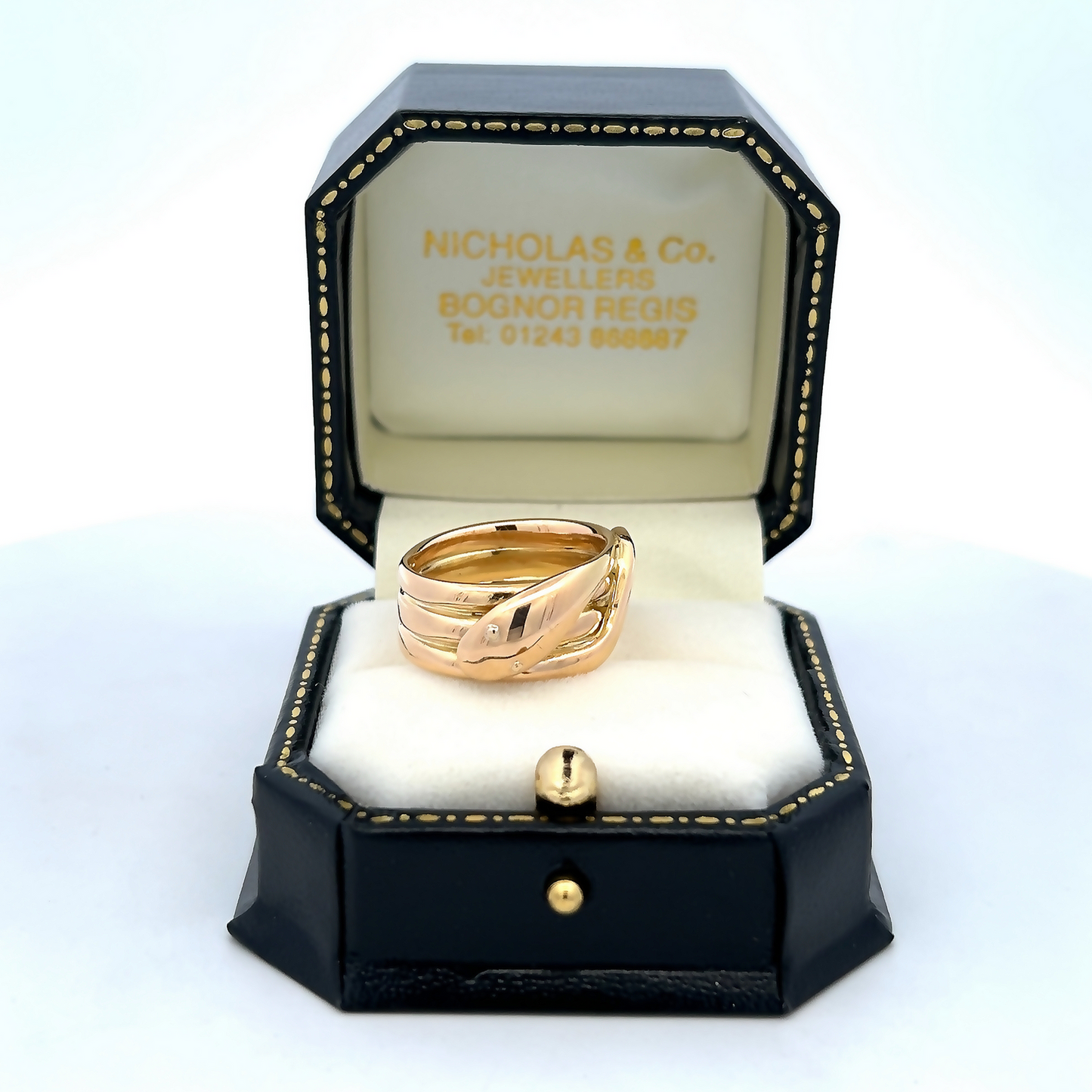 Antique Victorian 18ct Gold Wide Snake Ring