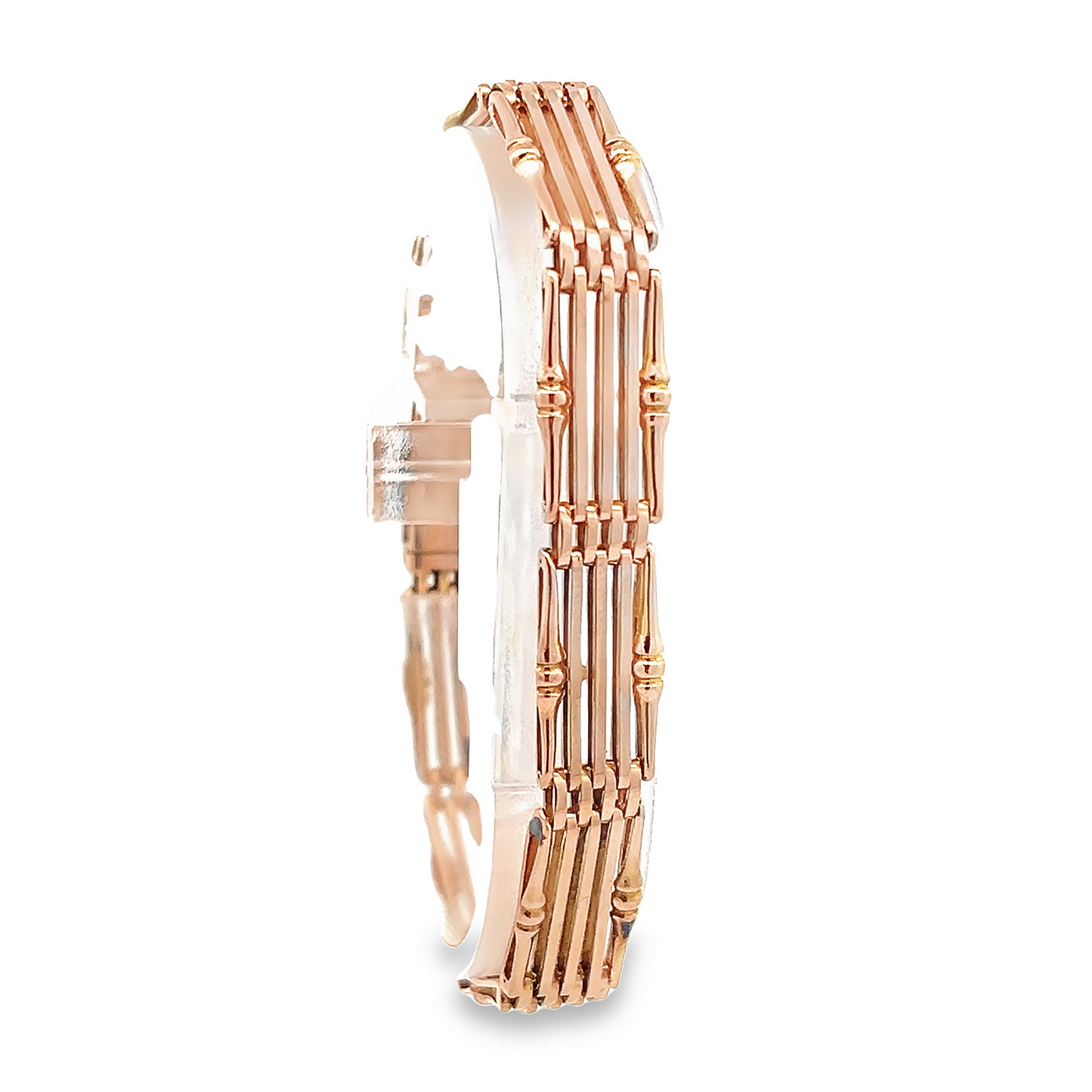 Antique Victorian 9ct Rose Gold Gate Bracelet