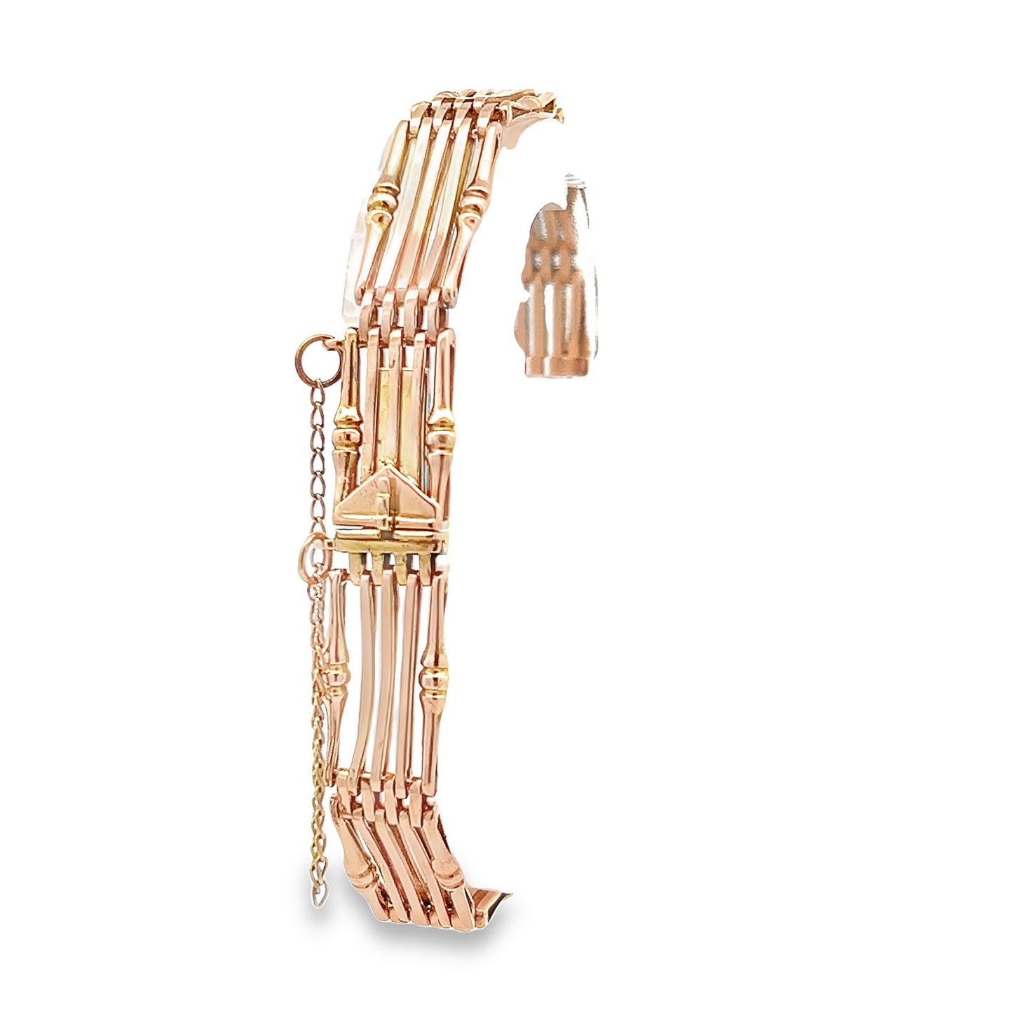 Antique Victorian 9ct Rose Gold Gate Bracelet