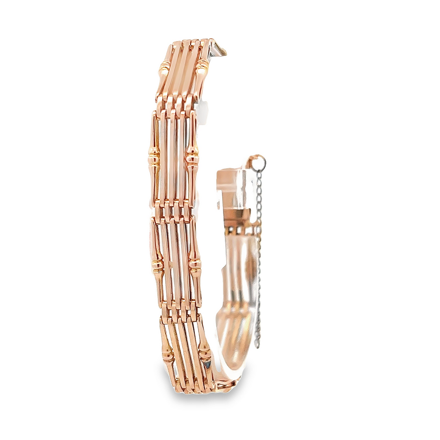 Antique Victorian 9ct Rose Gold Gate Bracelet