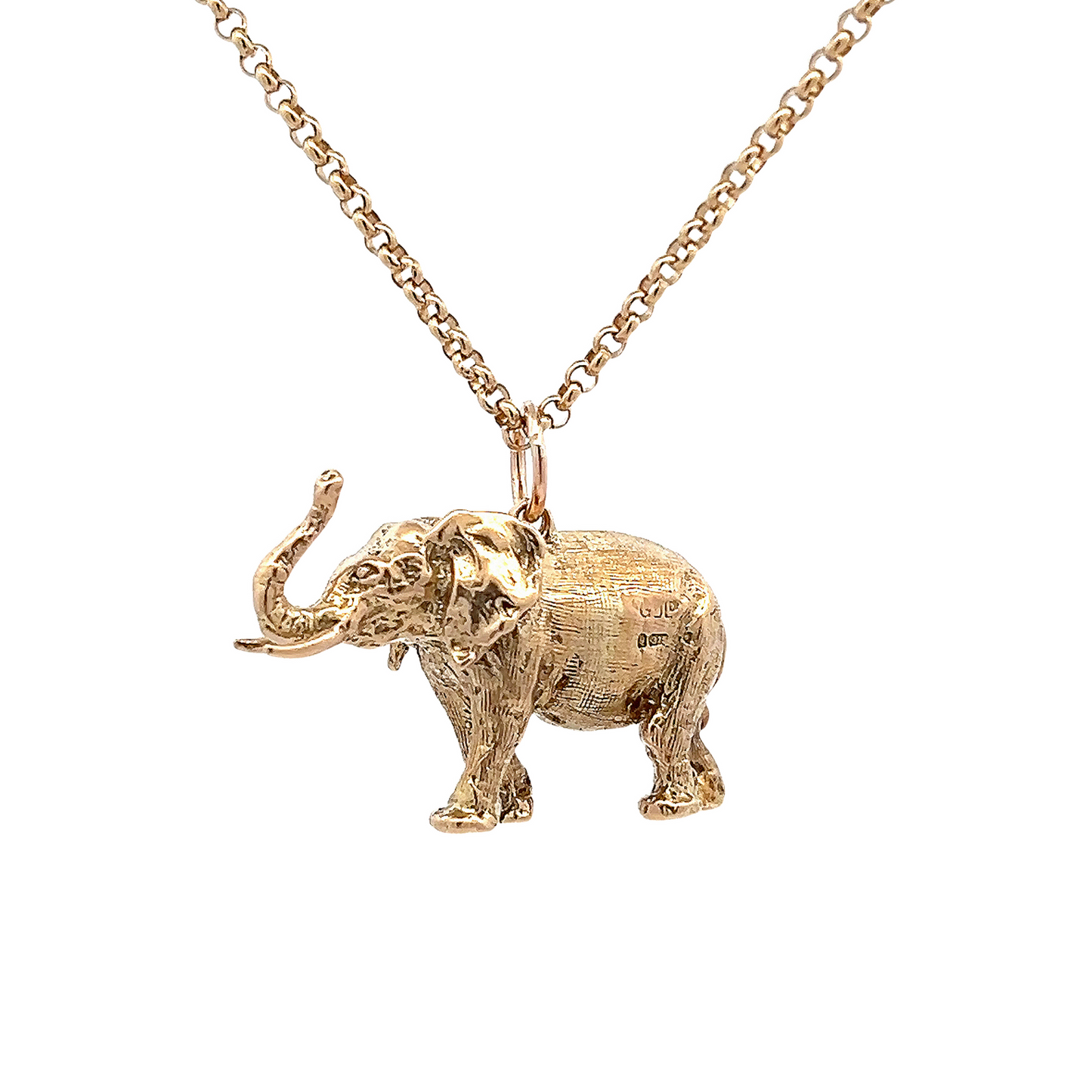 Vintage George Jensen 9ct Gold Elephant Charm / Pendant