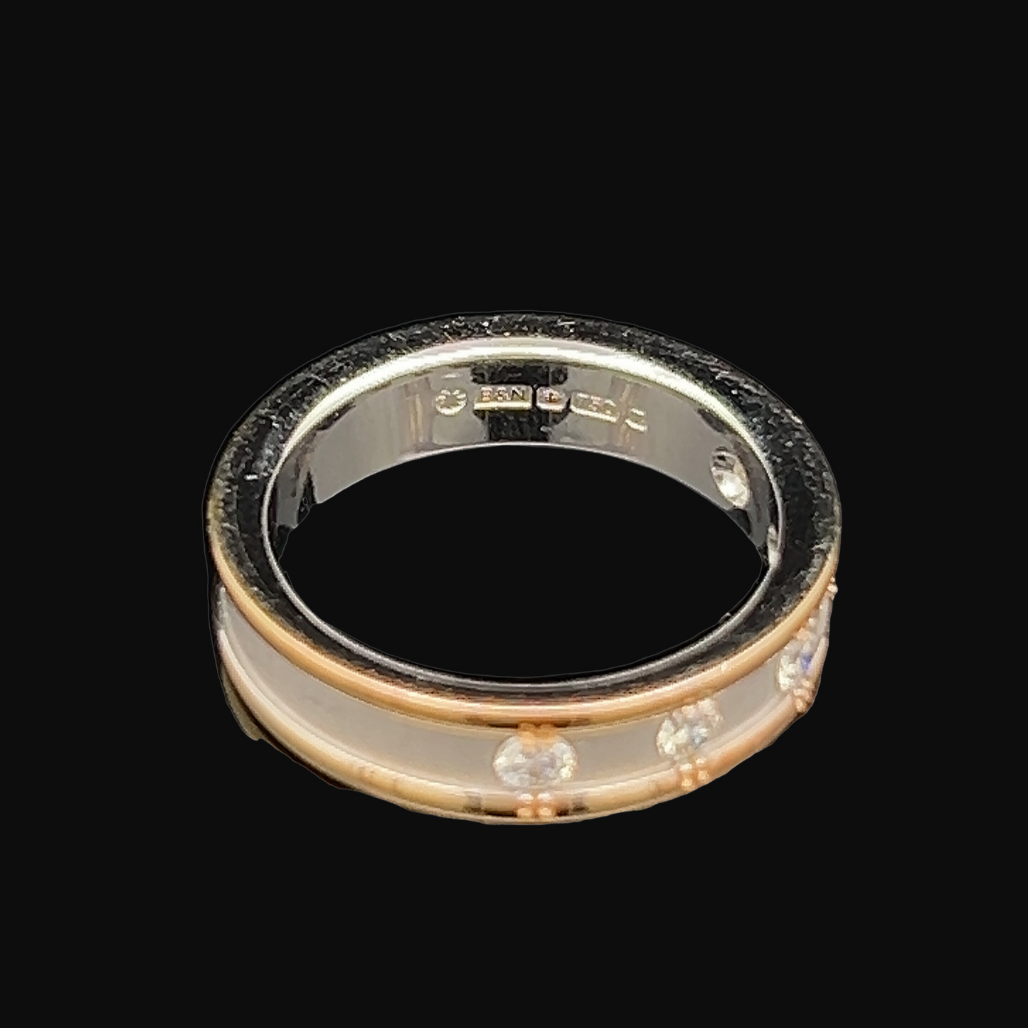 Brown and Newirth Contemporary Design Diamond Set Two Tone 18ct Gold Ring