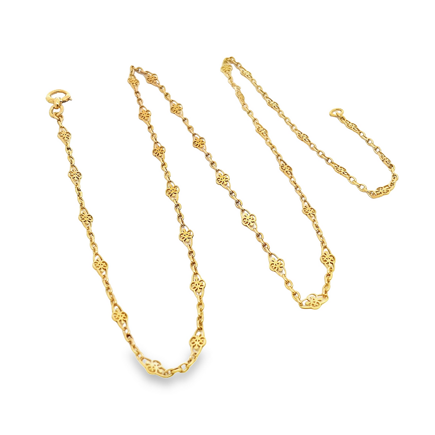 Antique Victorian 18ct Gold Pierced Decorative Link Chain