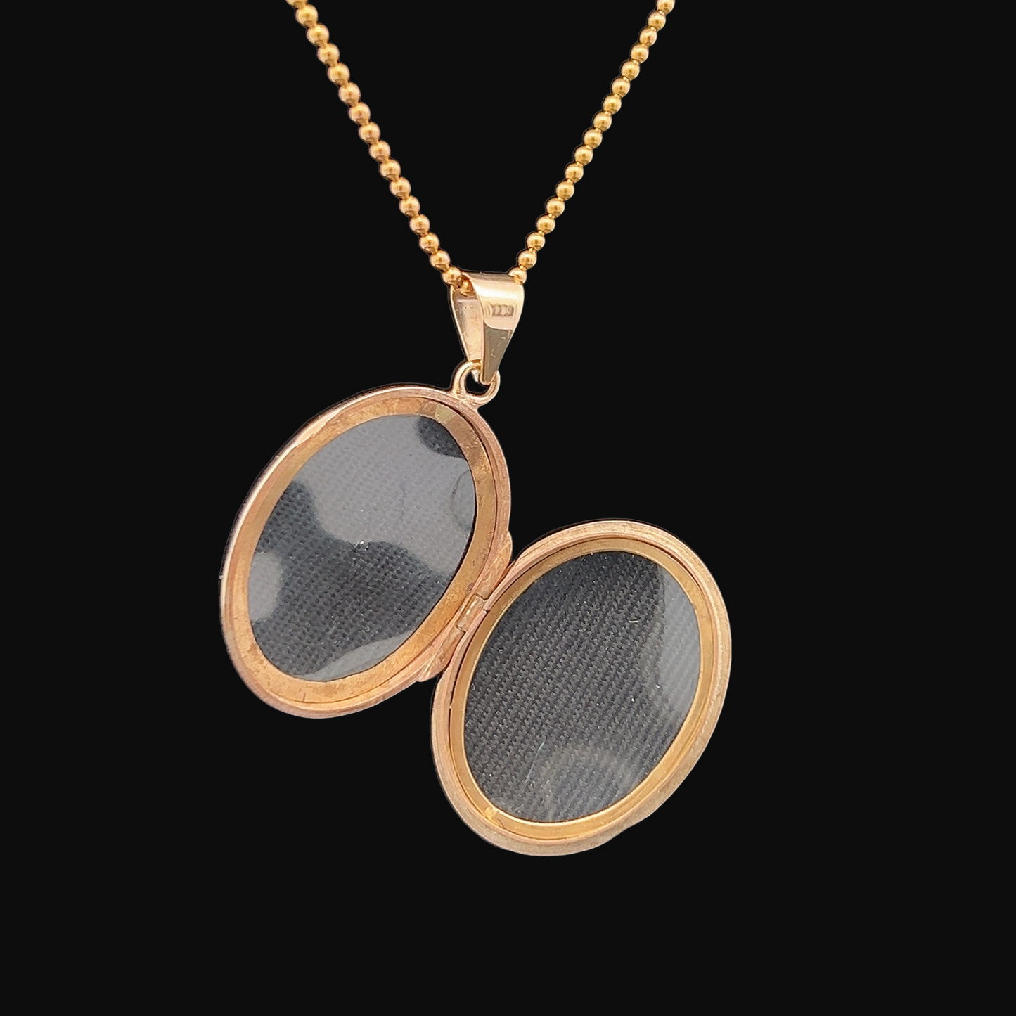 Vintage Diamond Set 9ct Gold Oval Locket By Charles Green & Sons