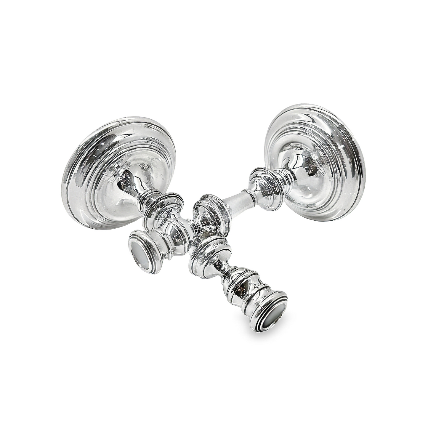 Vintage George I Style Fluted Sterling Silver Candlestick Holders Manufactured by Richard Comyns
