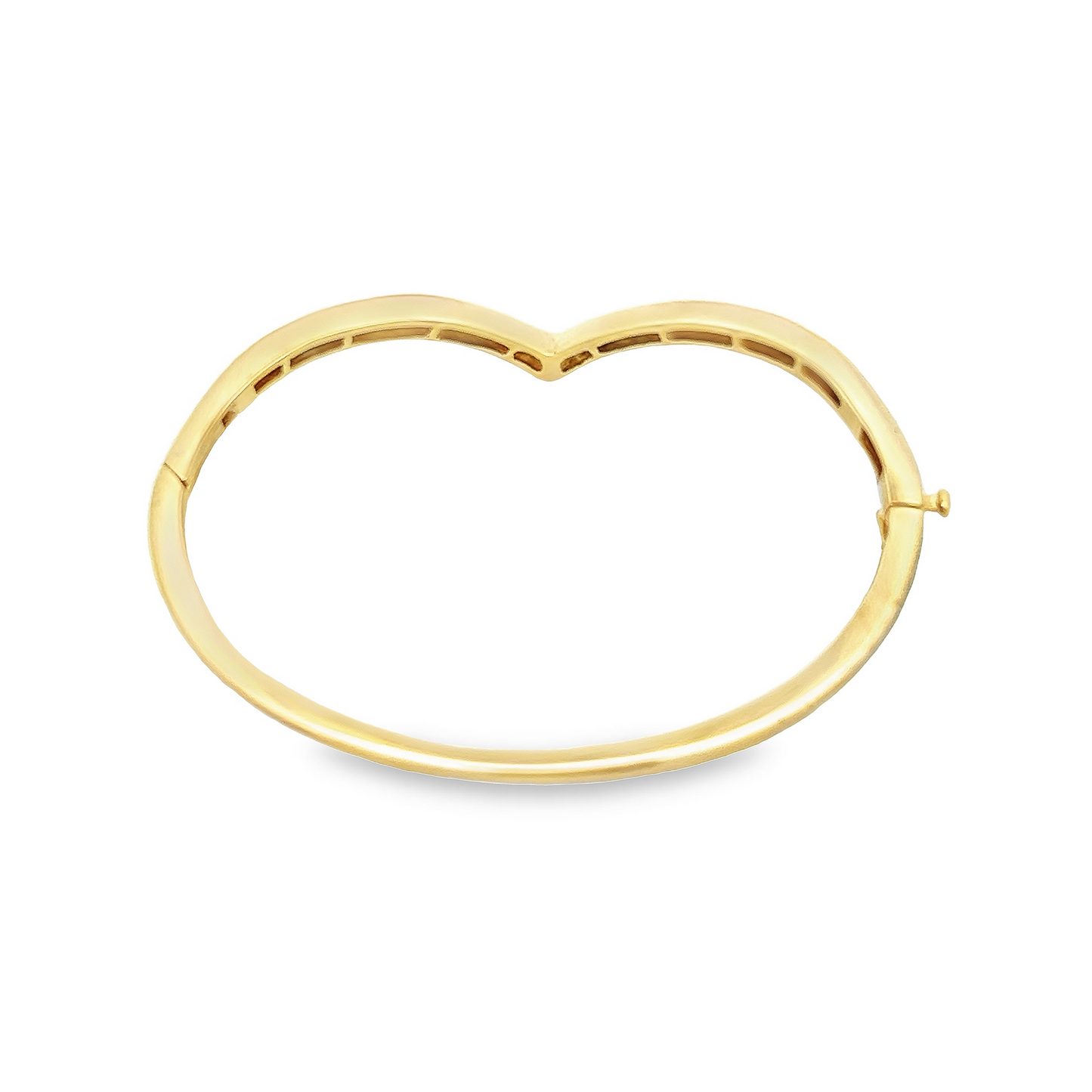 Vintage Diamond Set 9ct Gold Wishbone Bangle