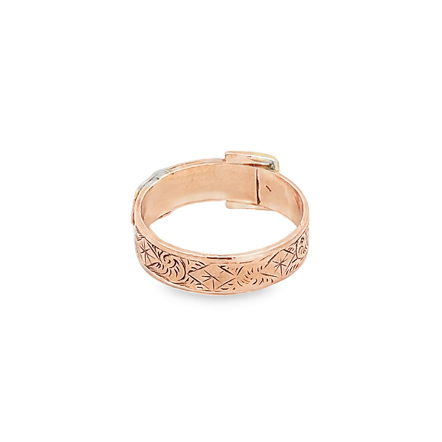 Antique Edwardian 9ct Gold Buckle Ring