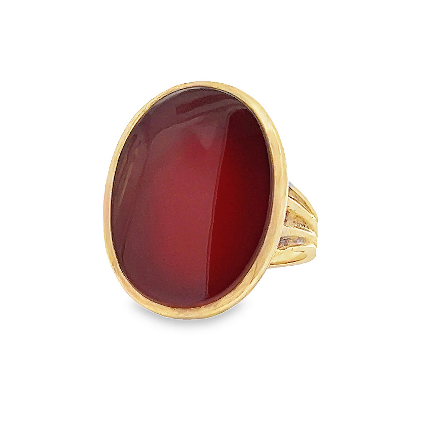 Vintage Georgian Style Carnelian 9ct Gold Signet Ring
