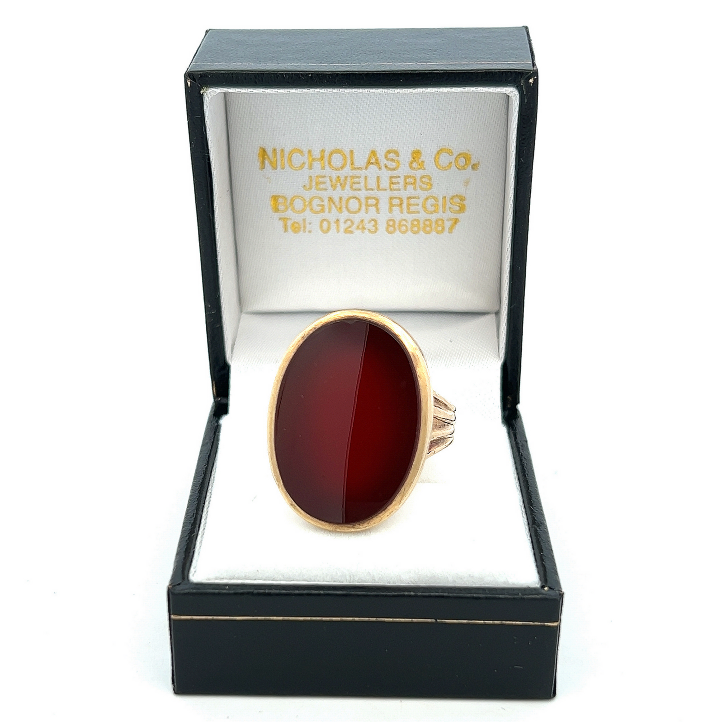 Vintage Georgian Style Carnelian 9ct Gold Signet Ring