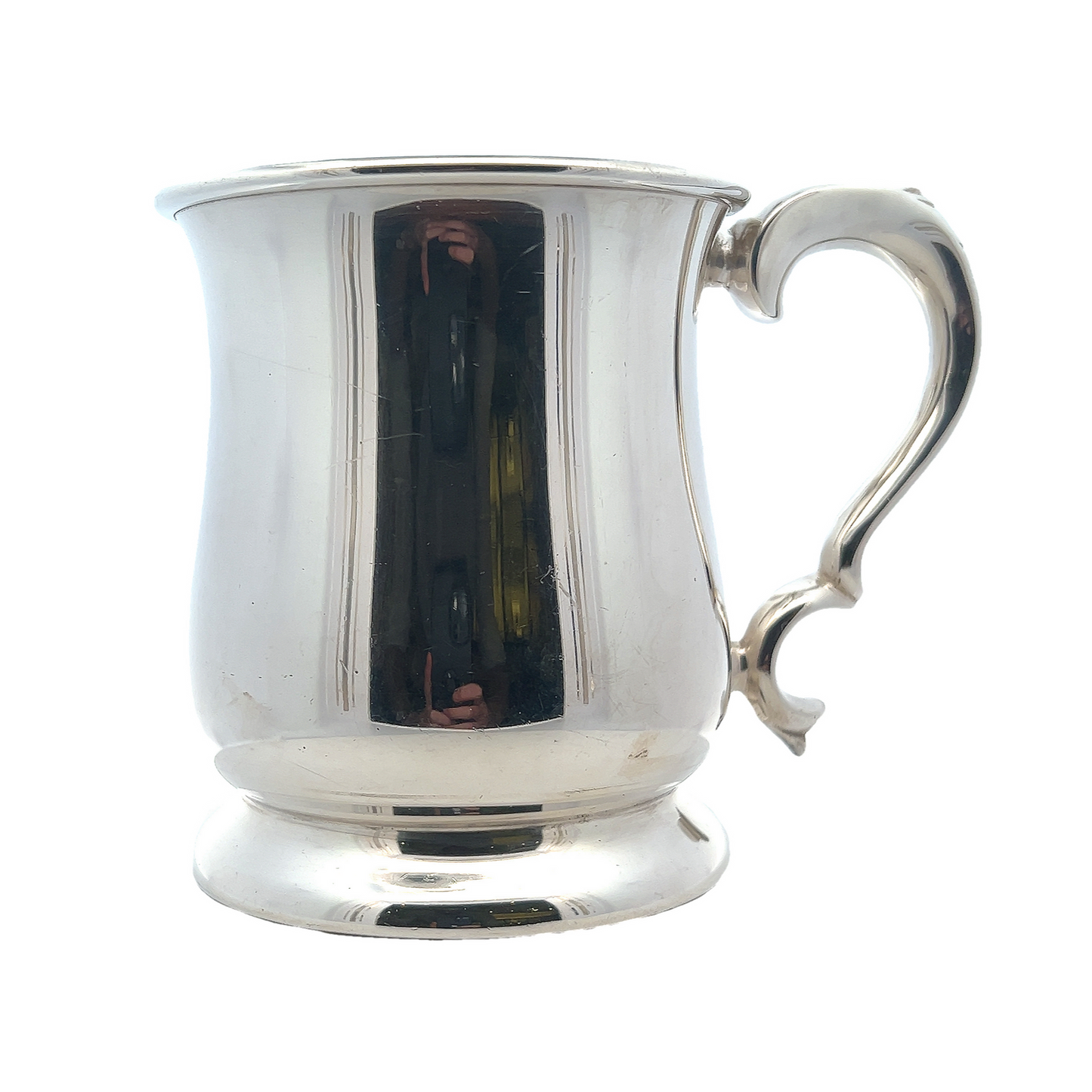 Vintage Art Deco Sterling Silver Pint Tankard Manufactured by Edward Viner