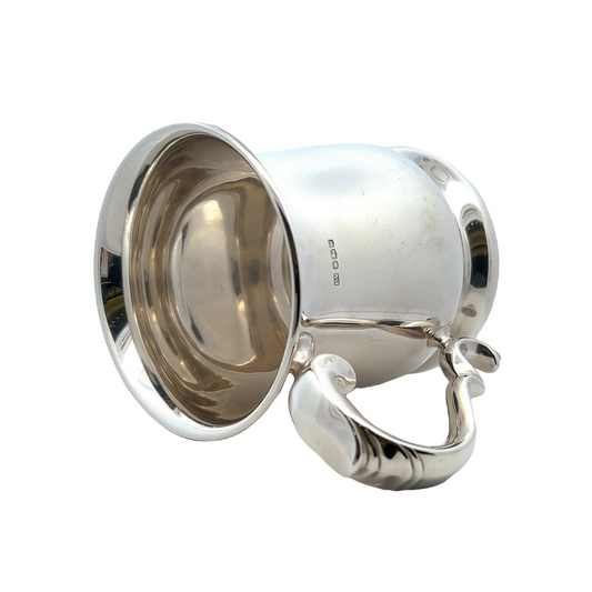 Vintage Art Deco Sterling Silver Pint Tankard Manufactured by Edward Viner