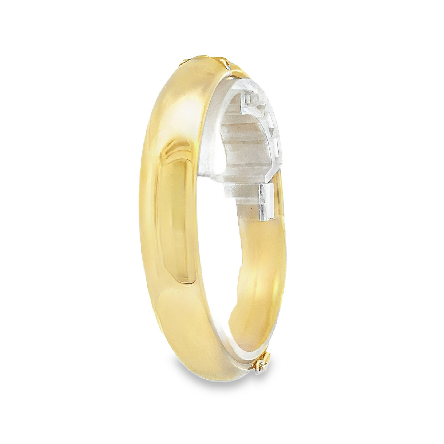 Vintage 9ct Gold Plain Oval Bangle