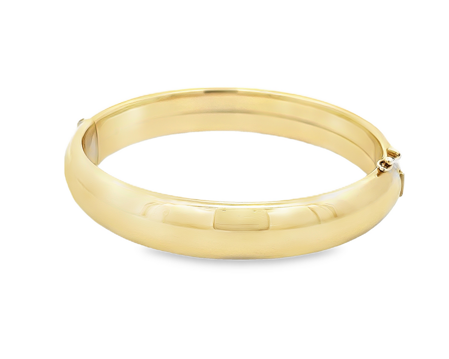 Vintage 9ct Gold Plain Oval Bangle