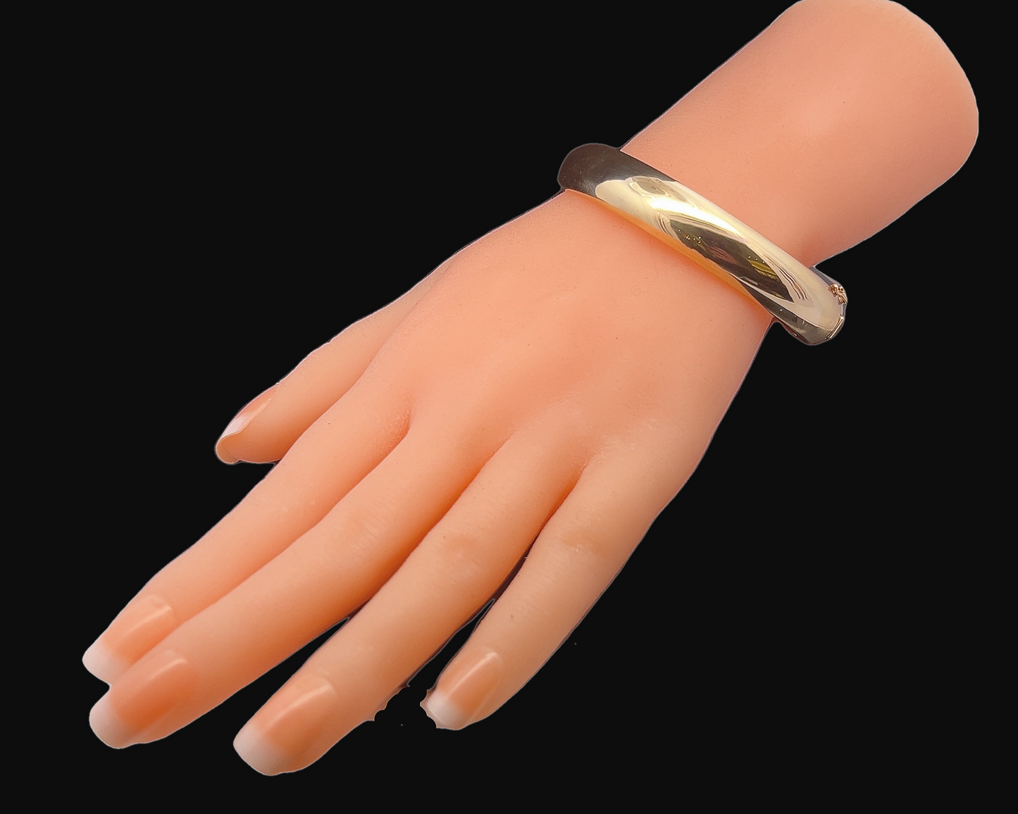 Vintage 9ct Gold Plain Oval Bangle