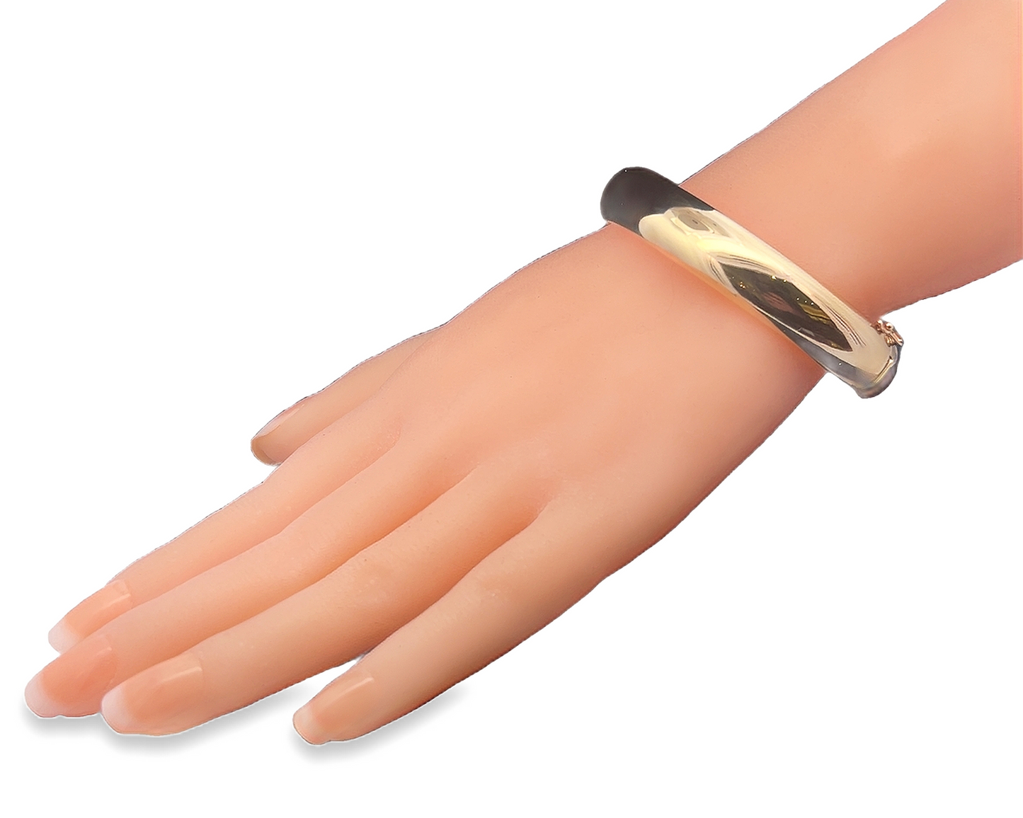 Vintage 9ct Gold Plain Oval Bangle