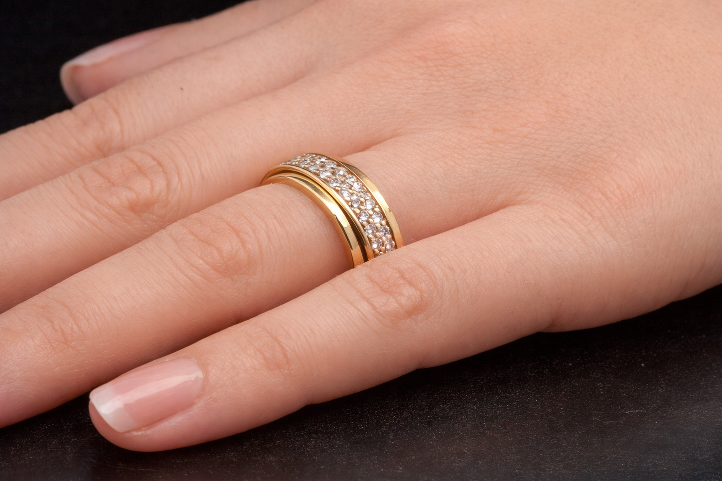 Piaget 18ct Full Eternity Ring Double Row Possession Spinner Ring. Original Presentation Box.