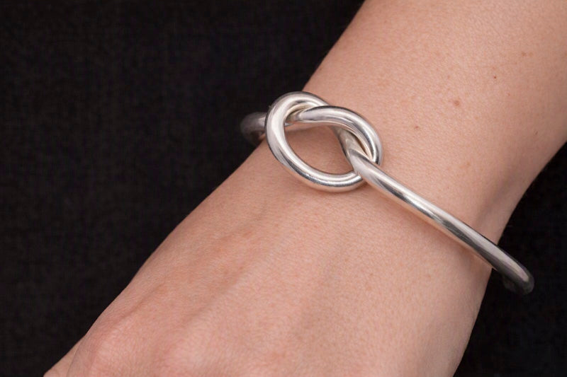 Pre-Loved Sterling Silver Georg Jensen Lovers Knot Bangle. A44B