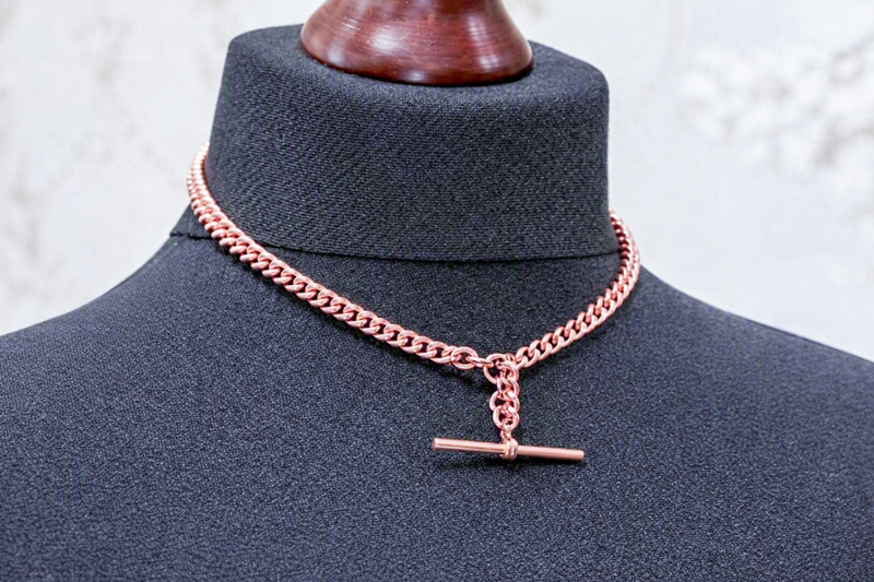 Antique Edwardian 9ct Gold Graduated Curb Link Albert Watch Chain. Assayed in Chester 1911